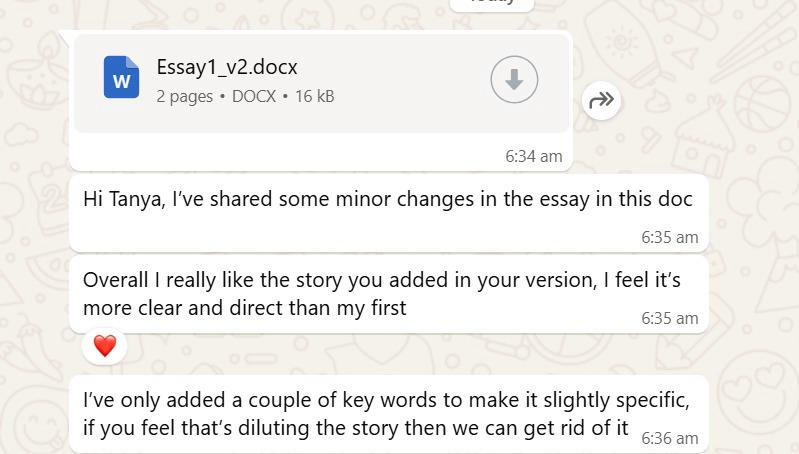 Chat screenshot